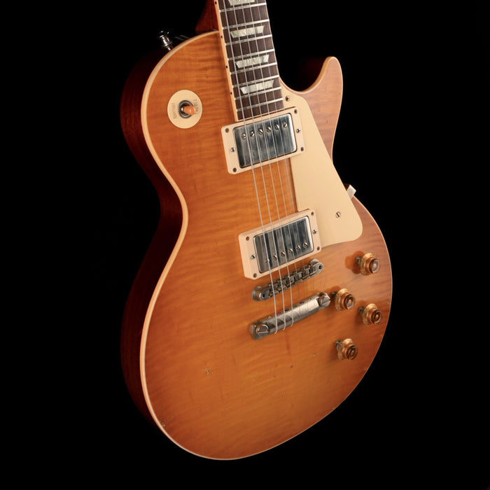 Pre Owned 2018 Gibson Custom Shop Tom Murphy Painted & Aged 1960 Les Paul Standard Reissue Dirty Lemon Burst With OHSC