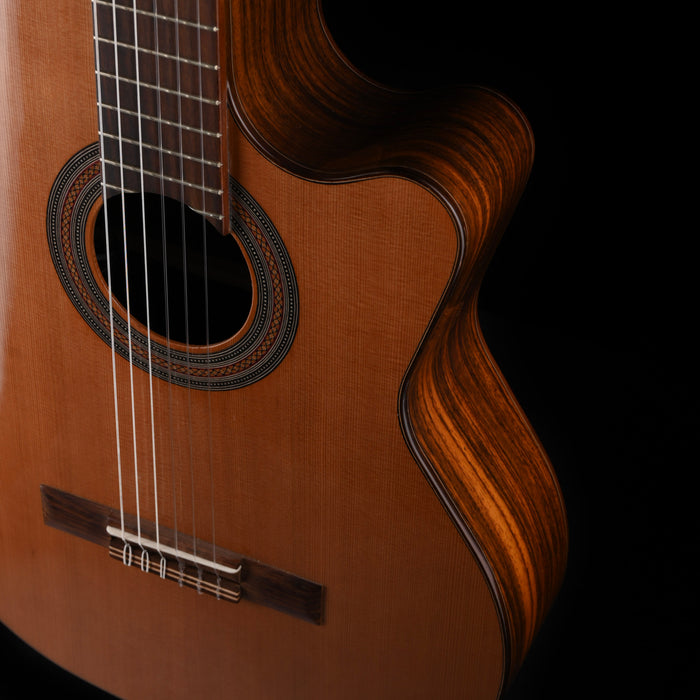 Used Kremona Fiesta F65CW Nylon Acoustic Electric Guitar Natural With Gig Bag