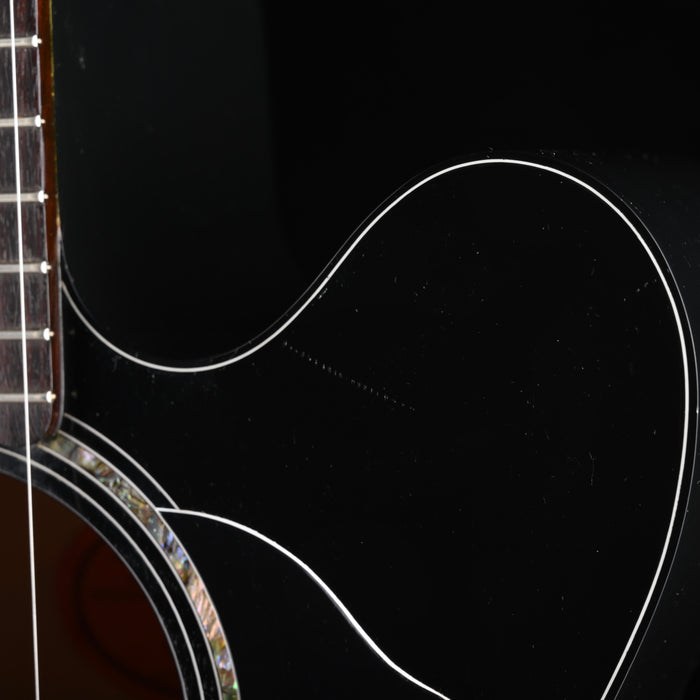 Used Gibson J-180EC Ebony Acoustic Electric Guitar With OHSC