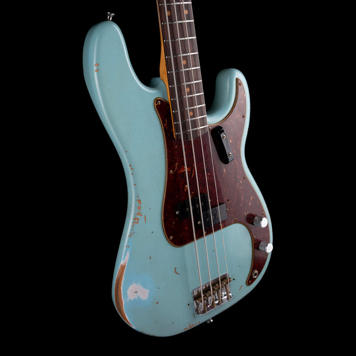 Pre Owned Fender Custom Shop ‘63 Precision Bass Heavy Relic Aged Daphne Blue With OHSC