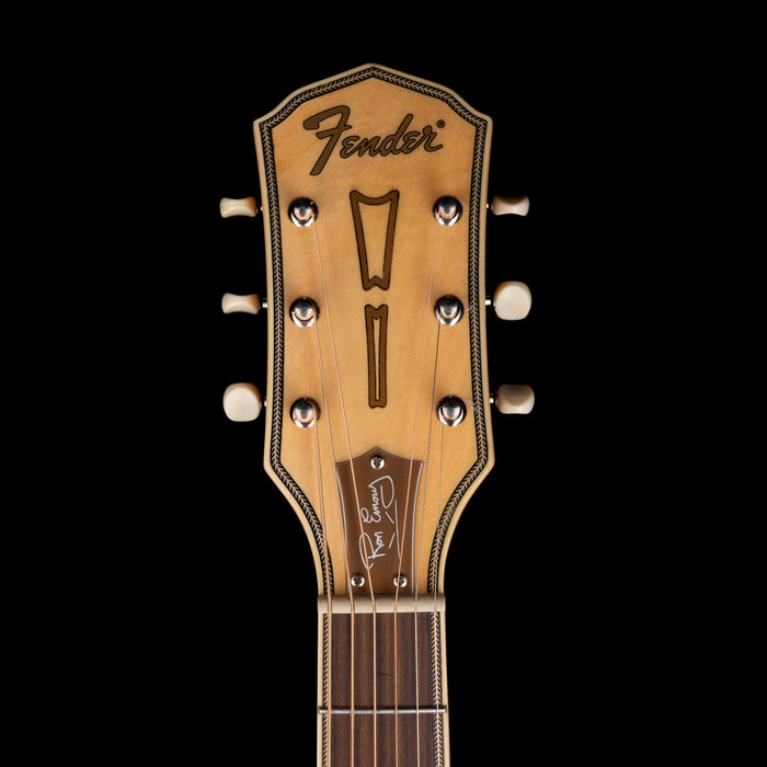 Used Fender Ron Emory "Loyalty" Parlor Ash Butterscotch Acoustic Electric Guitar With Gig Bag