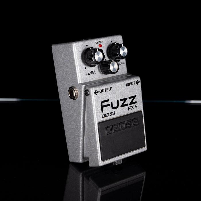 Boss FZ-5 Fuzz guitar effects pedal on a black background