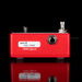 Red guitar effects pedal with 'Xotic Effects' branding on a black background