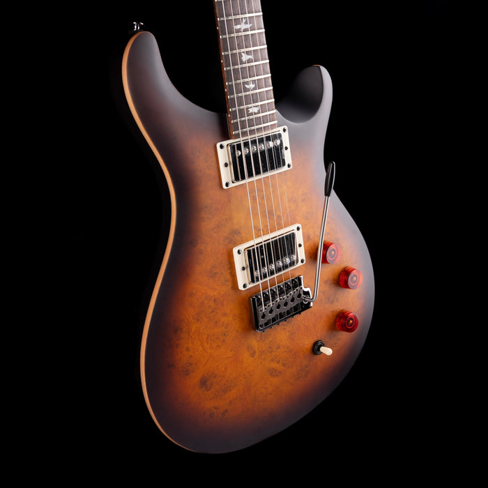 PRS SE Exotic DGT Laurel Burl in McCarty Tobacco Burst With Gig Bag