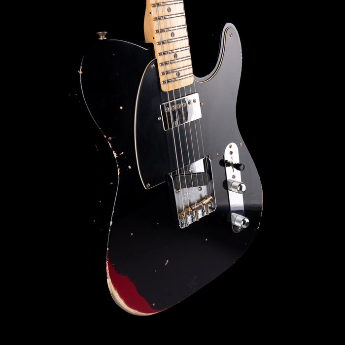 Fender Custom Shop 1952 Telecaster Relic Black Over Candy Apple Red