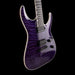 Purple electric guitar on a black background