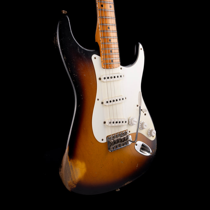 Pre Owned Fender Custom Shop Masterbuilt Carlos Lopez 1956 Stratocaster Relic 2-Tone Sunburst With OHSC