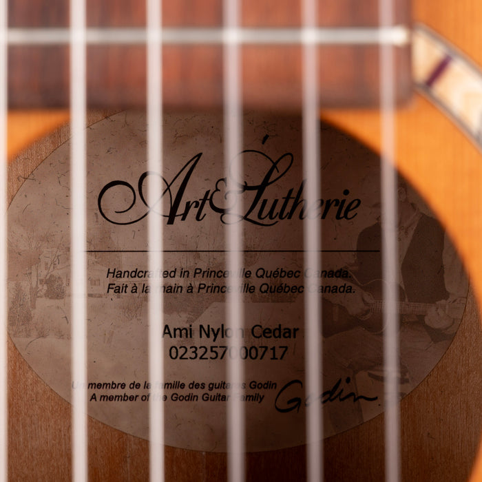 Pre Owned Art and Lutherie AMI Nylon String Parlor Guitar Natural With Gig Bag