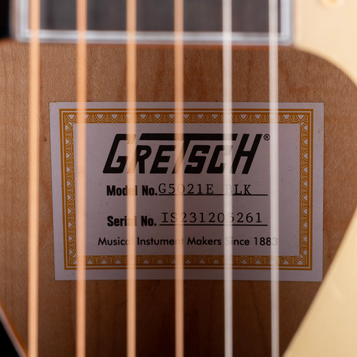 Used Gretsch G5021E Rancher Penguin Parlor Black Acoustic Electric Guitar
