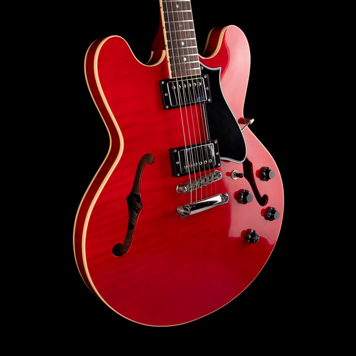 Pre Owned 2021 Heritage Standard H-535 Semi-Hollow Trans Cherry Electric Guitar With OHSC