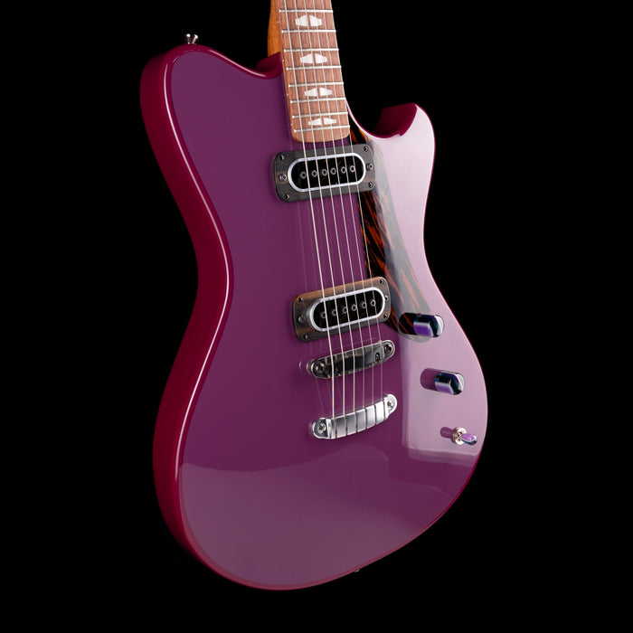 Powers Electric A-Type Hardtail Aubergine Ruby Star with Soft Case