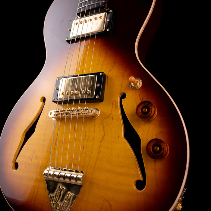 Pre Owned B&G Little Sister Sunburst Semi-Hollow Electric Guitar With OHSC