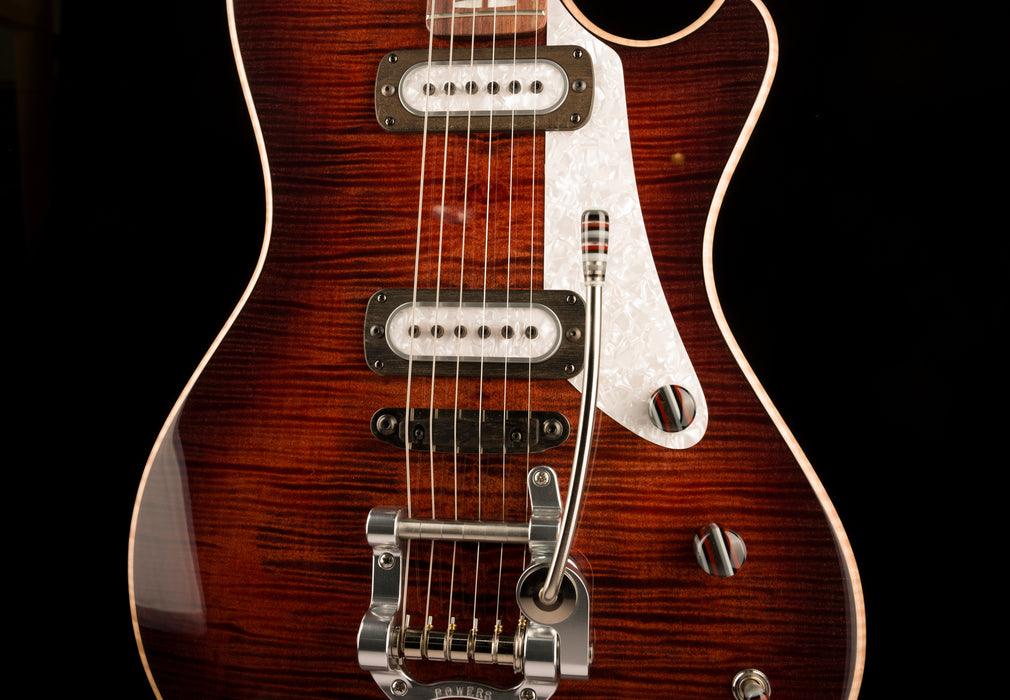 Powers Electric A-Type Select  Cabernet Red With Softshell Case