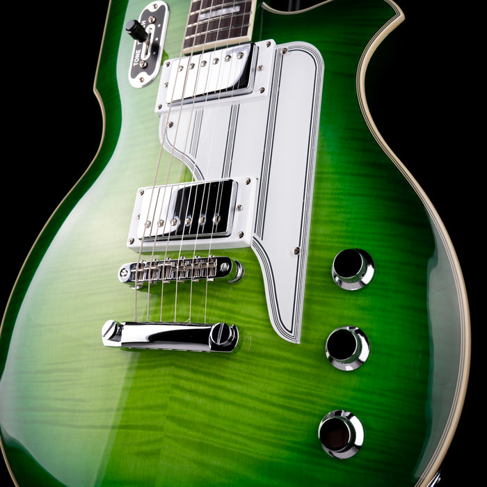 Pre Owned Eastwood Airline MAP Flame Maple Greenburst With Gig Bag