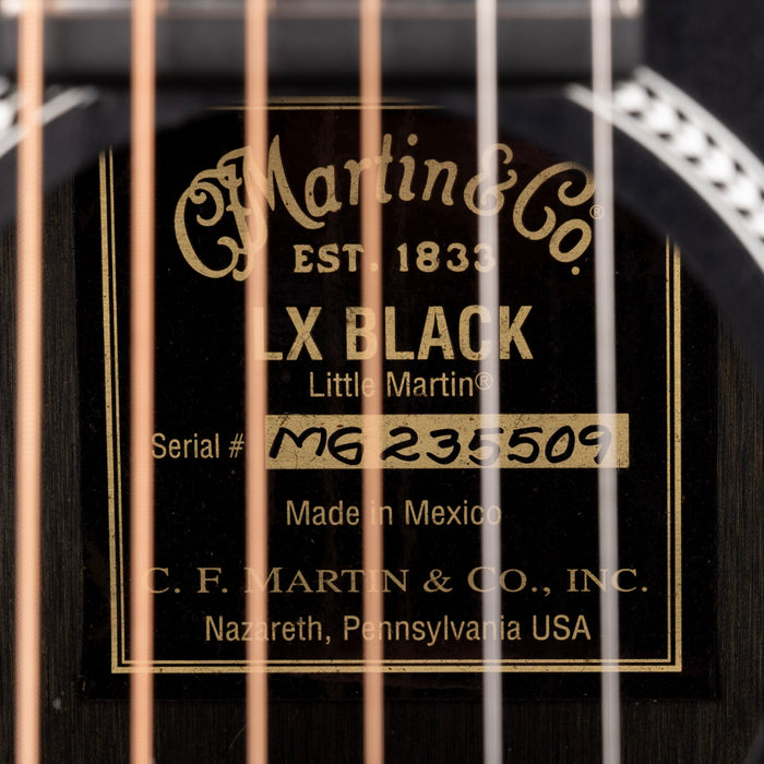 Pre Owned Martin LX Black Little Travel Acoustic Guitar With Gig Bag