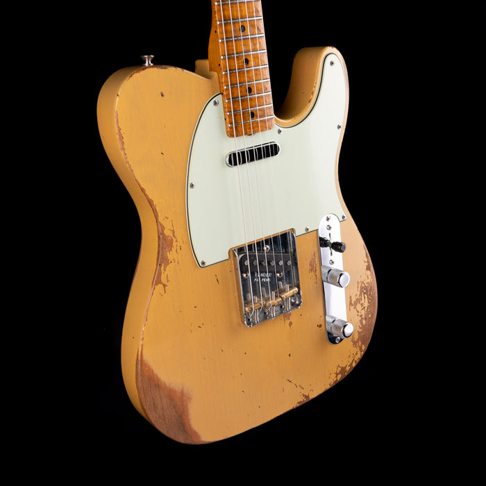 Pre Owned 2020 Fender Custom Shop Heavy Relic 1963 Telecaster Butterscotch Blonde With OHSC