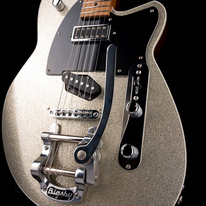Pre Owned 2018 Reverend Buckshot Silver Sparkle With Bigsby With Gig Bag