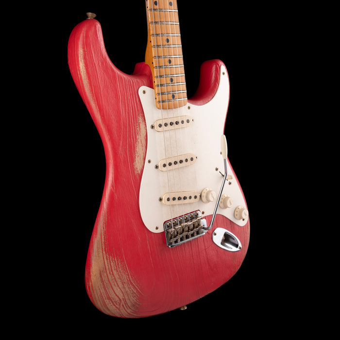 Fender Custom Shop Masterbuilt Paul Waller 1957 Stratocaster Heavy Weathered Fiesta Red With Case