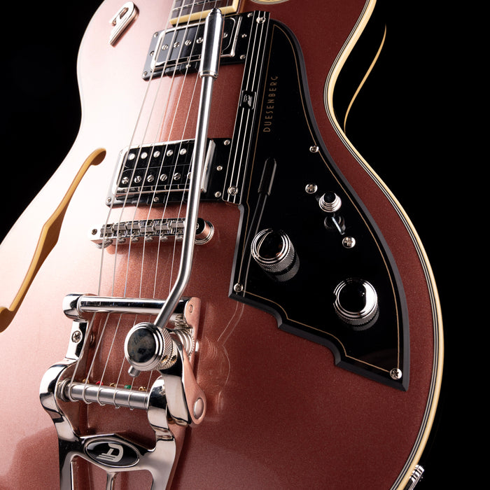 Pre Owned Dusenberg Starplayer TV Semi-Hollow Body Catalina Sunset Rose With OHSC