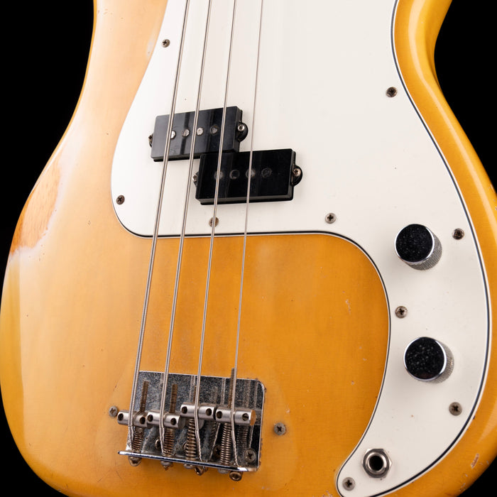 Pre Owned Vintage 1974 Fender Precision Bass Blonde With Case