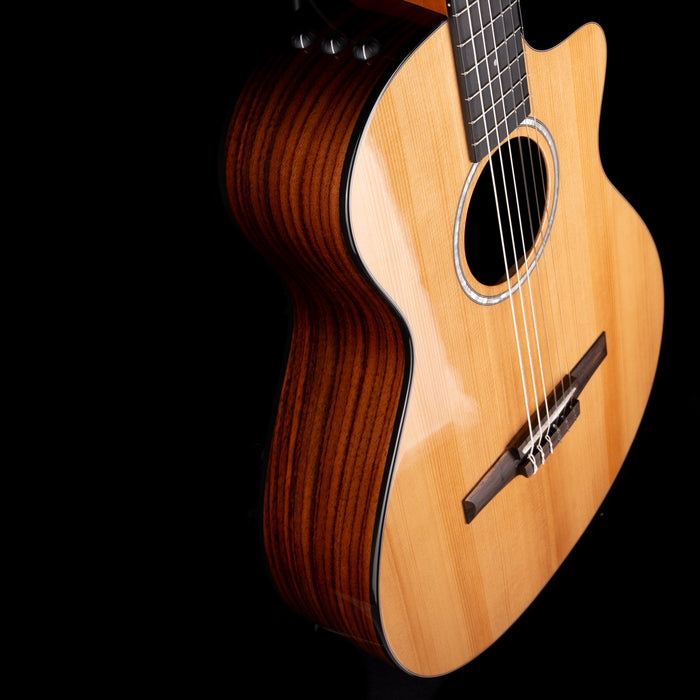 Pre Owned 2024 Taylor 212ce-N Plus Natural Acoustic Electric Guitar With OSSC