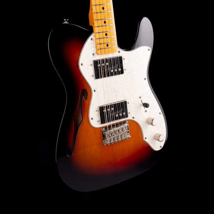 Pre-Owned 2012 Squier Classic Vibe 70's Telecaster Thinline 3-Tone Sunburst With Gig Bag