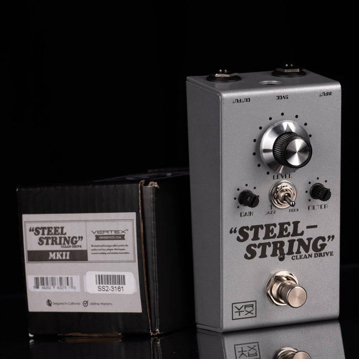 Used Vertex Steel String MKII Clean Drive Overdrive Pedal with Box - 2