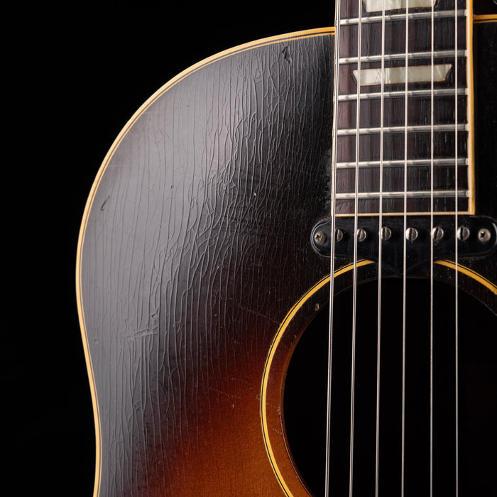 Vintage Gibson J-160E Sunburst Acoustic Electric Guitar With OHSC