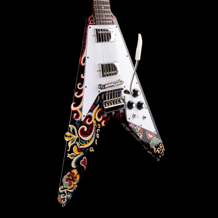 Pre-Owned 2024 Epiphone Jimi Hendrix "Love Drops" Signature Flying V Black With OHSC