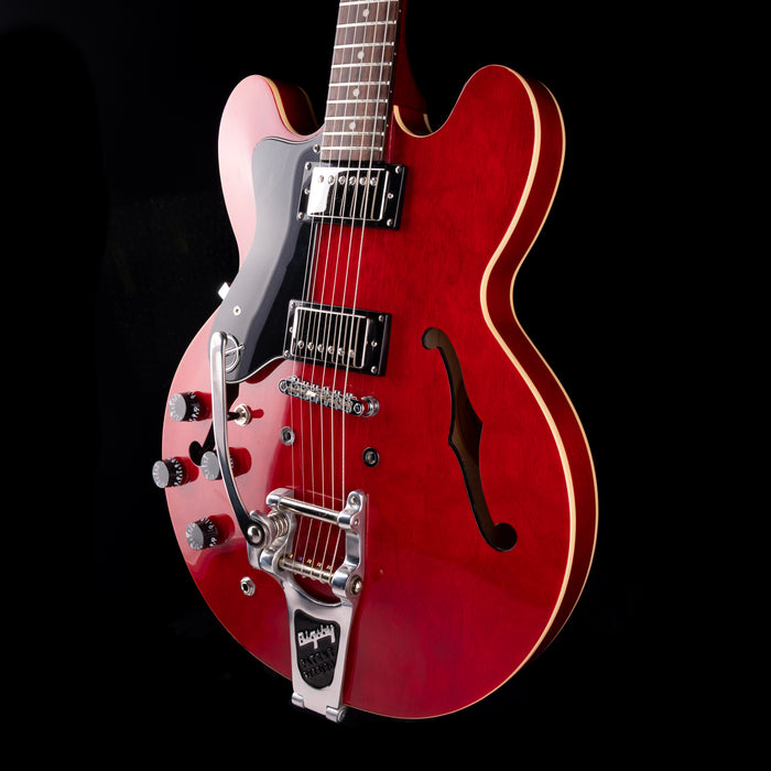 Pre-Owned 2008 Epiphone Dot Left Handed With Bigsby Cherry With Case