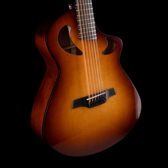 Veillette Grand 16" Baritone 12 String Acoustic Electric Guitar Tobacco Burst with Case