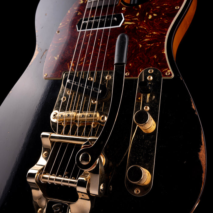 Pre Owned Fender Custom Shop Limited Edition Bow Tie Telecaster Custom Relic Black with OHSC