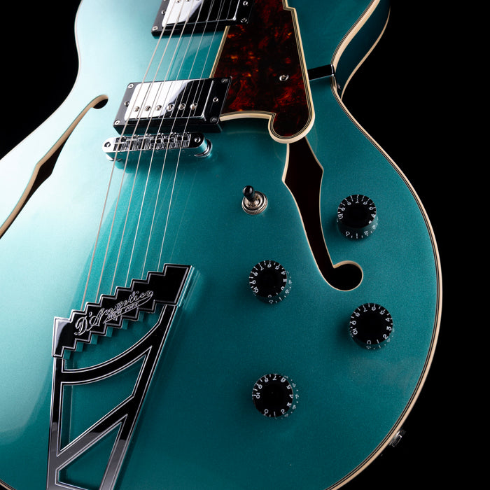 Used D’Angelico Premier DC Semi Hollowbody Turquoise With Gig Bag