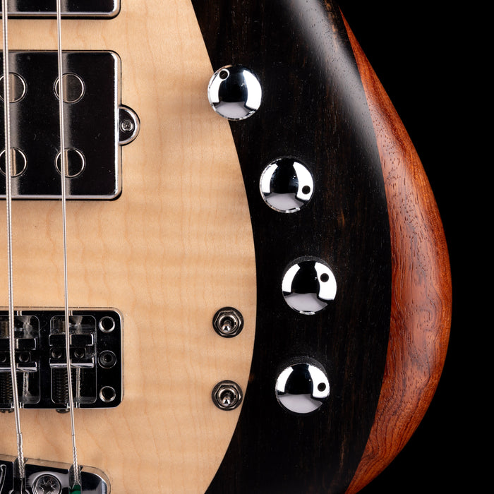 Pre-Owned 2016 Warwick Custom Shop Masterbuilt Corvette $$ Bass Flamed Maple & Bubinga With Gig Bag