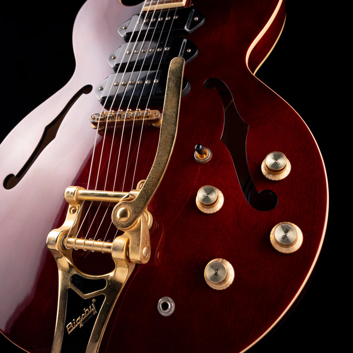 Pre-Owned 2009 Epiphone Riviera  P93 WR Wine Red With OHSC