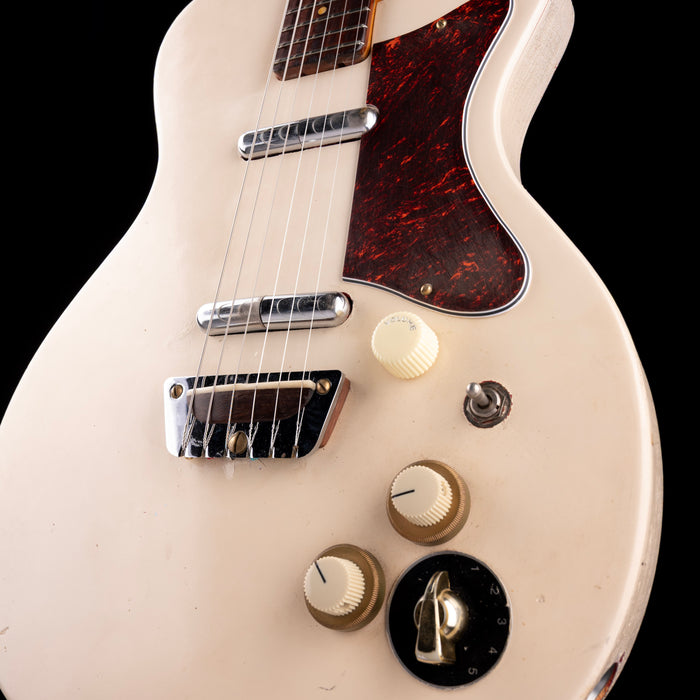 Vintage 1956 Danelectro U-2 Refinished White With Varitone Mod With Gig Bag
