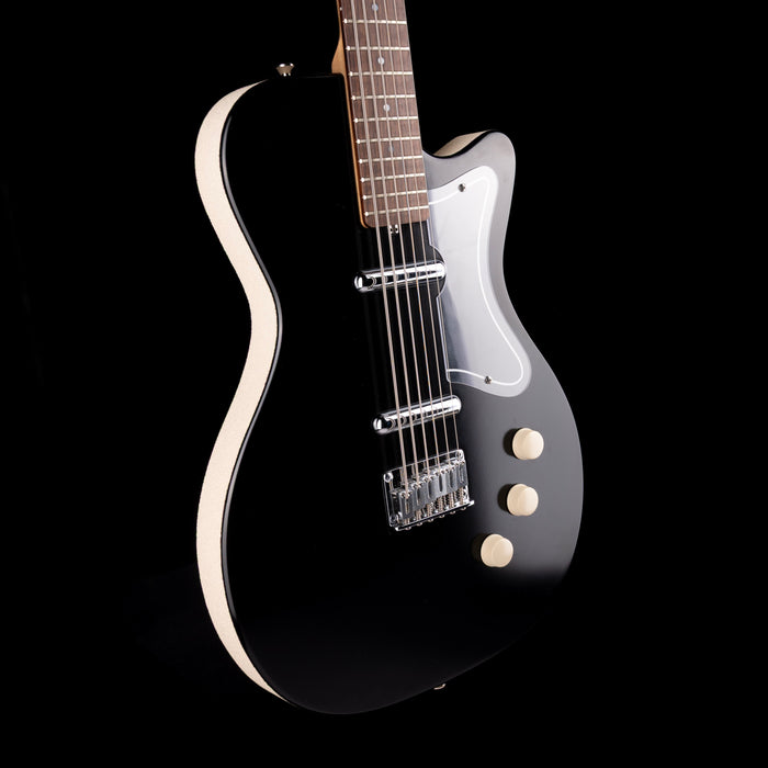 Pre-Owned 2011 Jerry Jones “Silver Jones” Bass6 Single Cutaway Black With OHSC