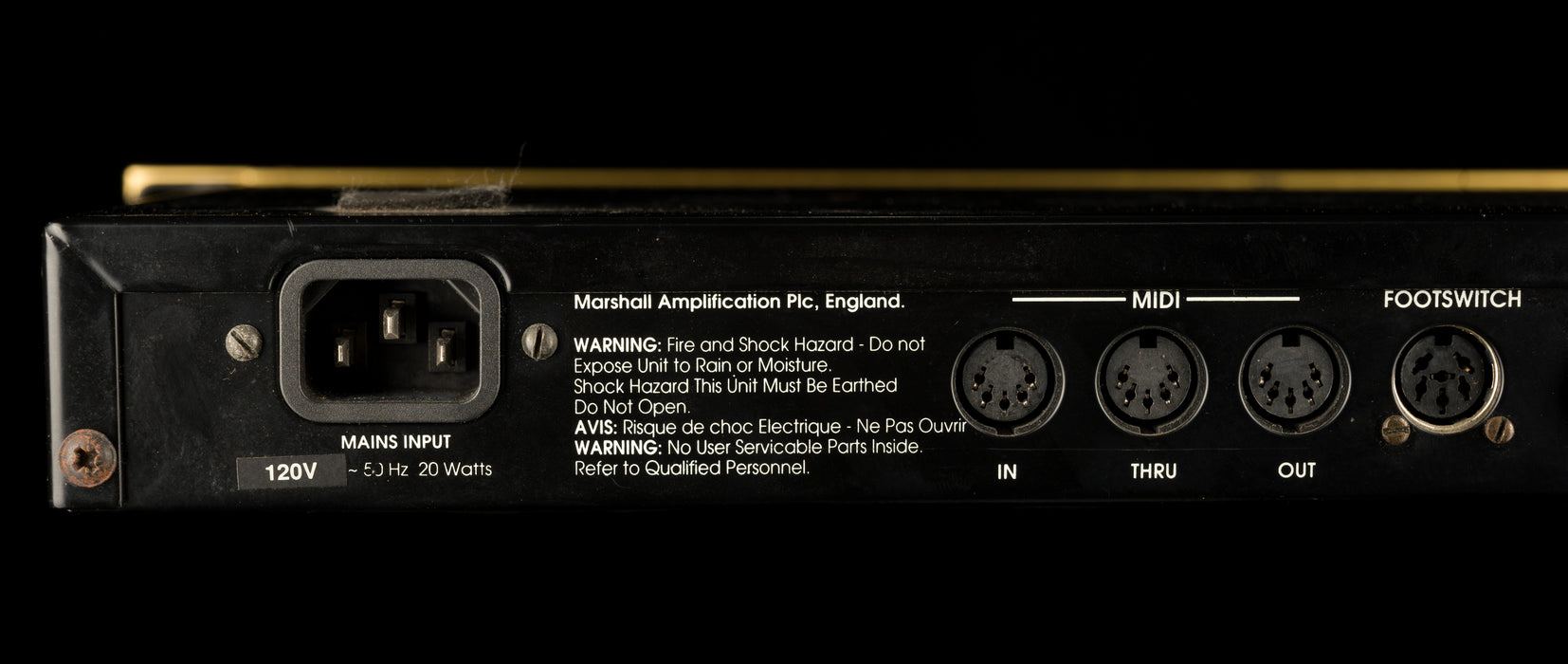 Pre Owned 1990's Marshall JMP-1 Valve MIDI Preamp Rack Mount Unit
