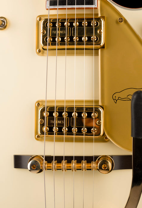 Pre Owned 2018 Gretsch G6134T-58 Vintage Select White Penguin With OHSC -  Serial # JT18083318