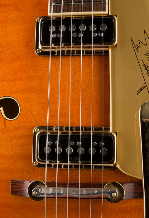 Used Gretsch G6120T-55 Vintage Select '55 Chet Atkins Hollow Body Vintage Orange Stain Lacquer with OHSC