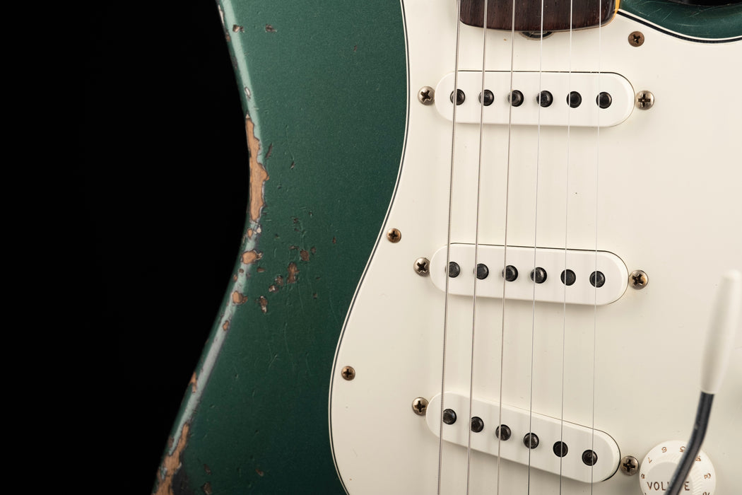 Fender Custom Shop 1962 Stratocaster Heavy Relic Sherwood Green Metallic Over Charcoal Frost Metallic