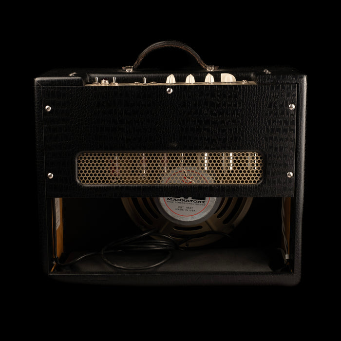 Used Magnatone Varsity Reverb Black Tolex TV Front Guitar Amp Combo With Tuki Cover