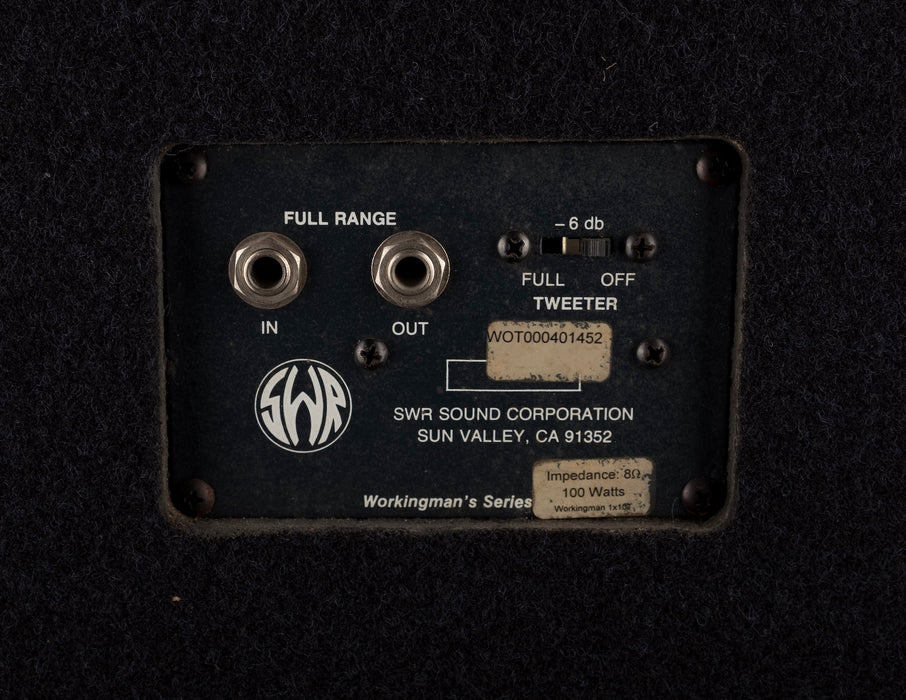 Used SWR WorkingMan's 1x10T Bass Amp Cabinet