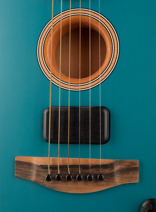 Used 202 Fender Acoustasonic Jazzmaster Ocean Turquoise With Gig Bag