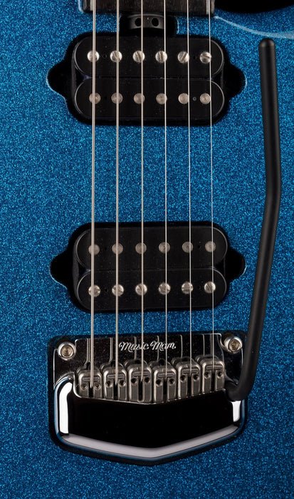 Used Ernie Ball Music Man Ball Family Reserve John Petrucci Signed Majesty 6 Marine Blue Sparkle with OHSC