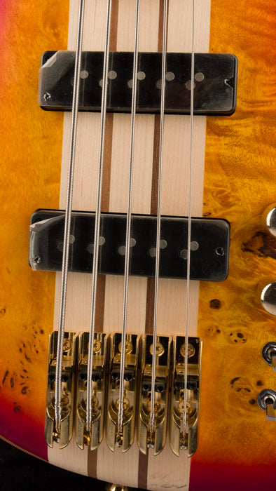 Used Jackson Pro Series Spectra Bass SBP V Transparent Cherry Burst