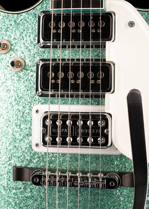 Pre-Owned Gretsch Custom Shop Masterbuilt Stephen Stern G6128CS-DC 1962 Triple Jet Turquoise Sparkle with OHSC