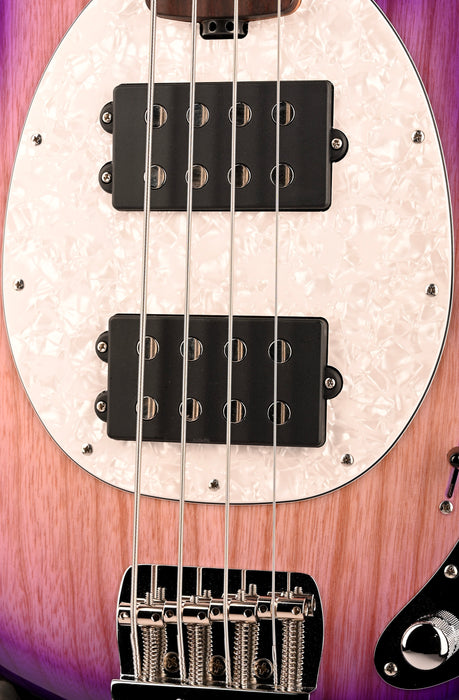Ernie Ball Music Man StingRay Special 4 HH Bass Purple Sunset With Softshell Case