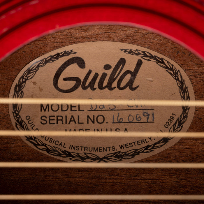 Vintage 1977 Guild D-25 Cherry Acoustic Guitar With OHSC