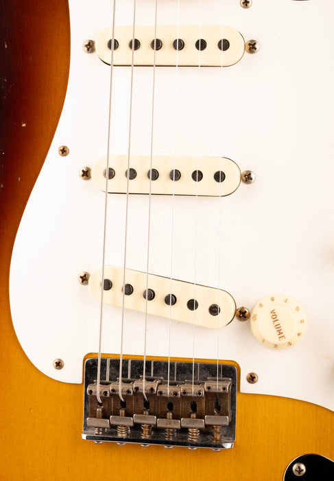 Fender Custom Shop Limited Edition Troposphere Strat Hard-Tail Heavy Relic Super Faded Aged 2-Color Sunburst